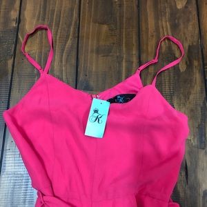 Hot pink romper from boutique
